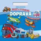 Omalovánka Čtverec Nalepuj a vybarvuj! Doprava