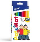 Pastelky triangular s ořezávátkem Pat a Mat - 12 ks