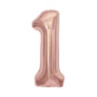 Balónek fóliový 85 cm rose gold číslo 1