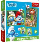 Sada 3v1 Šmoulové (2x puzzle + pexeso)