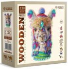 Dřevěné puzzle Mystická lama 130 dílků