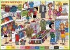 In der Boutique / V butiku s oblečením - Naučná karta