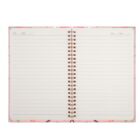 Růžový blok s květinami A5