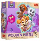 Dřevěné obrysové puzzle Tlapková patrola: Veselá štěňata 50 dílků