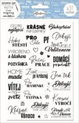Razítka Aladine Stampo Art, 31 ks - České nápisy