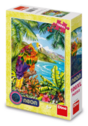 Puzzle 100XL Papoušek v džungli neon
