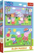 Puzzle Prasátko Peppa Peppa na hřišti