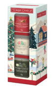 Yankee Candle dárková sada 3 skleněných votivních svíček Christmas Classics 2025