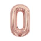 Balónek fóliový 85 cm rose gold číslo 0