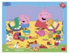 Puzzle 12 Peppa Pig si hraje deskové tvary