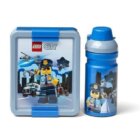 Svačinový set LEGO City (láhev a box) - modrá