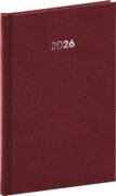 Diář 2026: Balakon - bordó, týdenní, 15 x 21 cm
