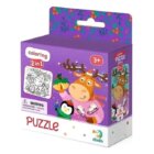 Dodo Puzzle s omalovánkou - Roztomilý jelen a tučňák 16 dílků