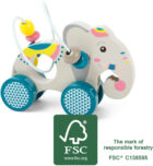 small foot Dřevěný slon na kolečkách Jungle