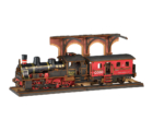 RoboTime 3D dřevěná skládačka Vintage parní lokomotiva