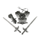 Rytířská sada s meči stříbrná