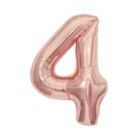 Balónek fóliový 85 cm rose gold číslo 4
