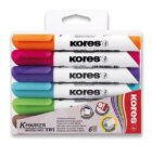 Kores K-MARKER Popisovač na bílé tabule, kulatý hrot 3 mm, mix 6 barev