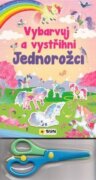 Vybarvuj a Vystřihni - Jednorožci - růžová