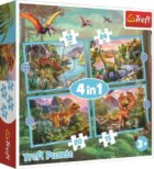 Puzzle Jedineční dinosauři 4v1 (12,15,20,24 dílků)