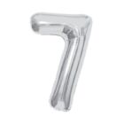 Balónek fóliový 85 cm stříbrný číslo 7