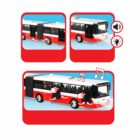 Kloubový autobus který hlásí zastávky česky 36 cm modrý