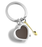 MTM Klíčenka - Šálek kávy ve tvaru srdce