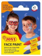 JOVI obličejové tužky 3x5,6g - bílá, červená a modrá
