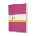 Sešity Moleskine Cahier, XL, čisté, 3 ks - tm. růžové