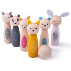 Bigjigs Toys Kuželky lesní zvířátka