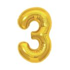 Balónek fóliový 85 cm zlatý číslo 3