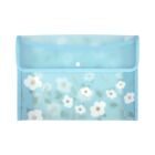 Pouzdro A4 - Modré kytičky