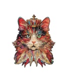 RoboTime Dřevěné puzzle Kočičí král