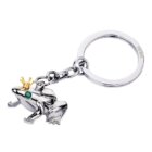 Troika klíčenka - žabka s korunkou Frog King (kovová, mix barev)