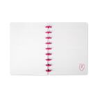 Červený kroužkový blok - Srdíčka