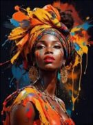 Diamantové malování Afričanka 30x40cm