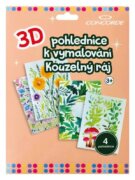 3D pohlednice k vymalování Kouzelný ráj