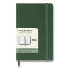 Diář Moleskine 2026 - tvrdé desky, S, týdenní, tmavě zelený