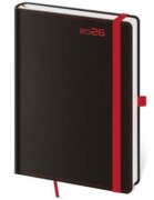 Diář 2026 týdenní B6 Black Red s poutkem