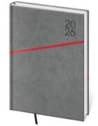 Diář 2026 týdenní A5 Grife - šedo/červená