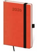 Diář 2026 týdenní kapesní Print Pop - oranžová