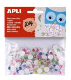 APLI oči kulaté O 10 mm samolepicí - mix barev 100 ks