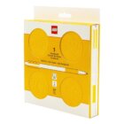 LEGO Zápisník s gelovým perem jako klipem a náhradní náplní - žlutý