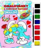 Omalovánky s vodovými barvami a štětcem Šmoulové