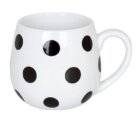 Hrnek buclák - Bílý s černými tečkami / Black and White Dots