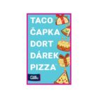 Taco, čapka, dort, dárek, pizza