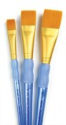 Royal Langnickel Sada štětců GOLD TAKLON, 3ks (ploché č.1/2,3/4,1)