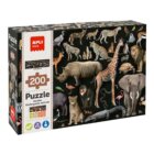 APLI edukativní puzzle – Ohrožená zvířata v savaně, 200 ks