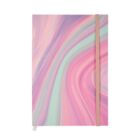 Blok s gumičkou - Pastelová abstrakce