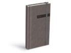 Diář 2026 D802 PU s gumkou gray 90x170mm